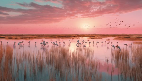 Où voir des flamants roses en Camargue et profiter de leur habitat